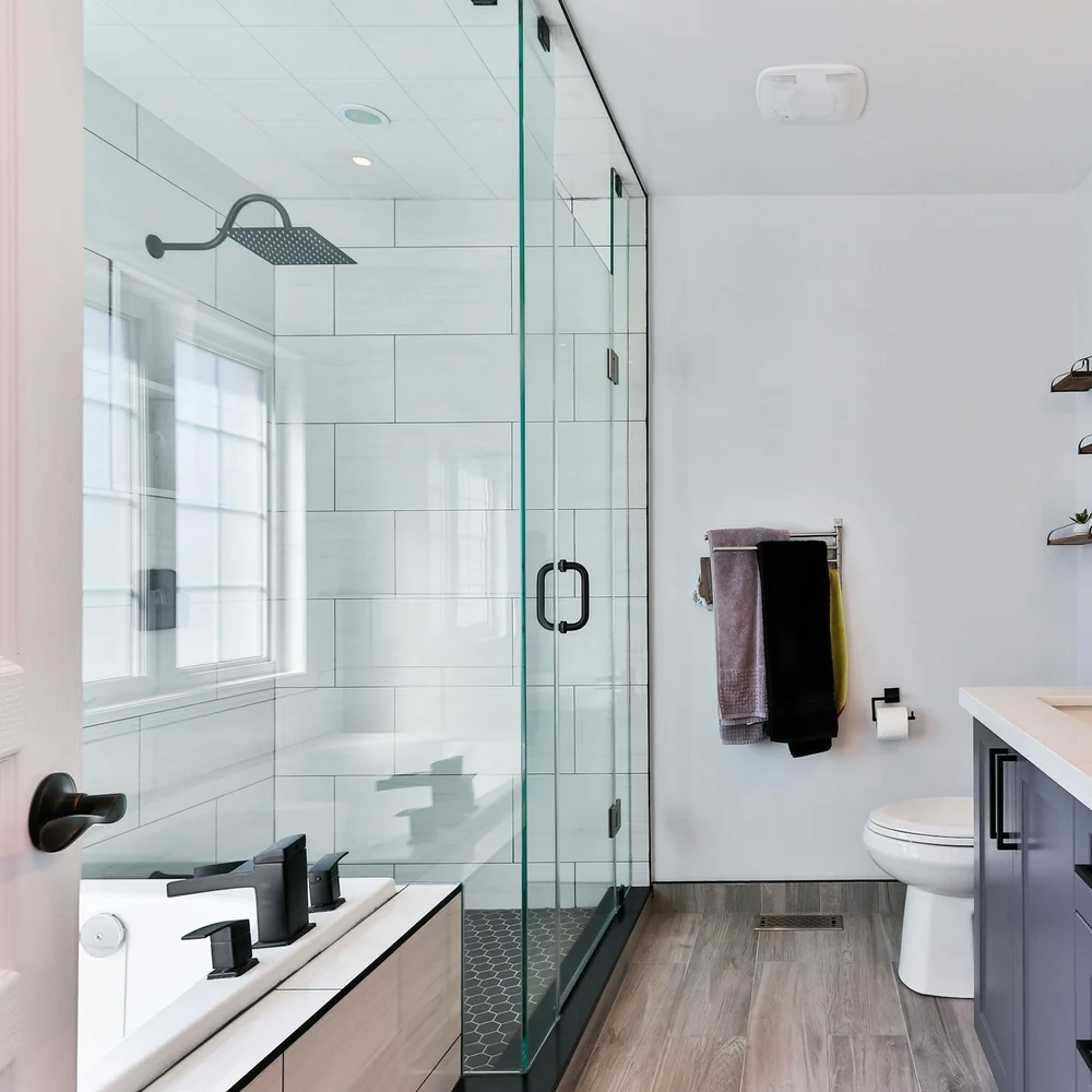 Modern smart plumbing fixture installed in a bathroom